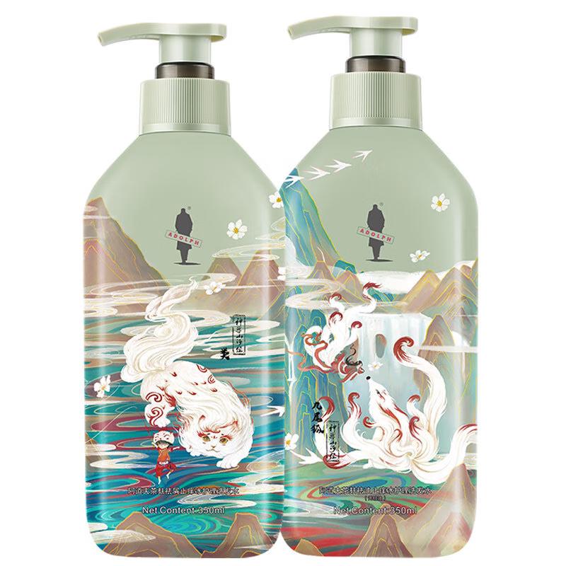 ADOLPH Tea Bran Oil Control & Anti-Dandruff Shampoo Set (350ml x 2)