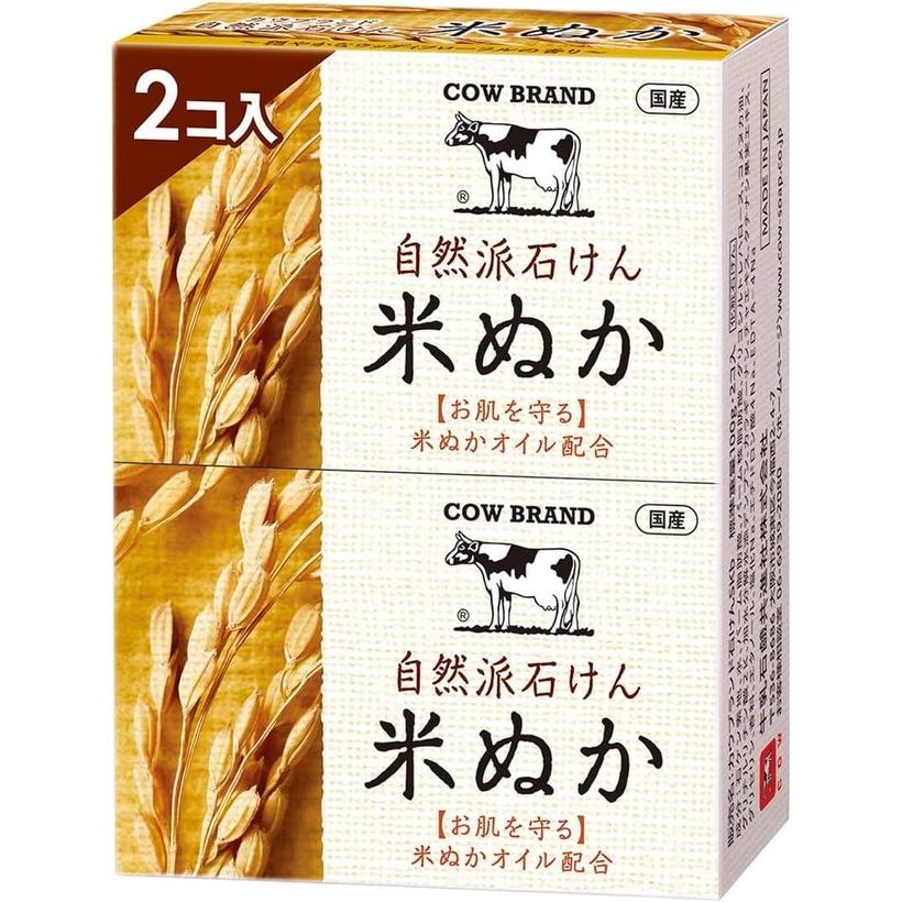 Натуральное мыло Cow Brand Рисовые отруби Олива 2 штуки Rice Bran