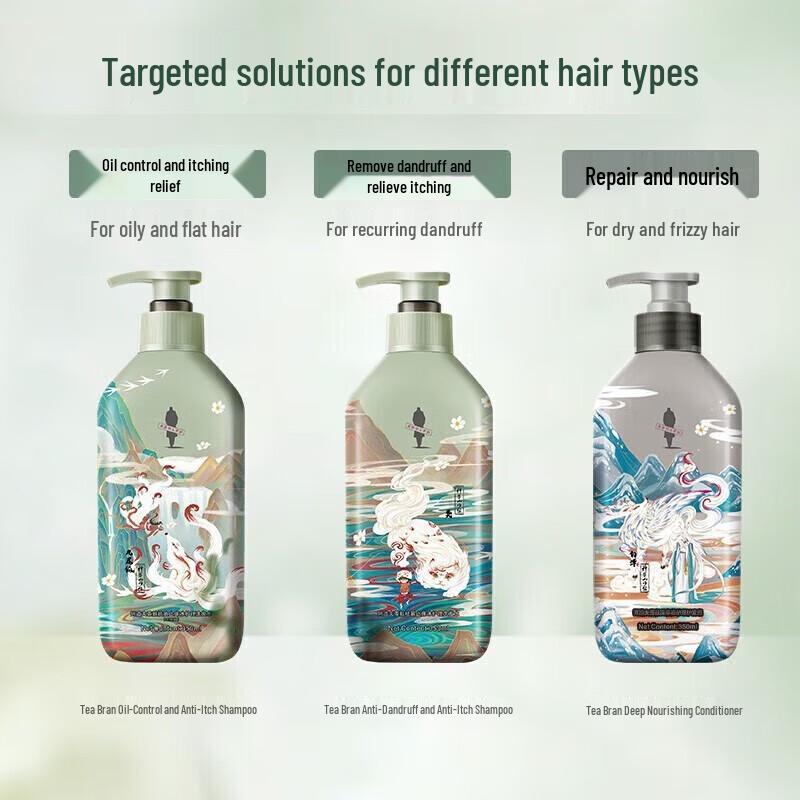 Adoufu Tea Bran Care Shampoo - Shanhaijing Edition